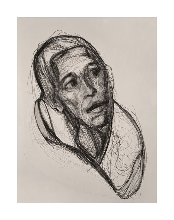 "159. Заціпеніння, 2022 / Numbness, 2022 папір, вугілля / paper, charcoal 60 x 42 см."